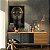 Quadro Decorativo Canvas Beleza Feminina Mulher Com Maquiagem Black Gold e Turbante Gold Vertical - Imagem 3
