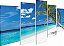 Quadros Decorativos Mosaico 5 peça Paisagem Praia Férias Areia Mar Azul115x60cm - Imagem 3