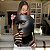 Quadro Decorativo Canvas Beleza Feminina Mulher Com Maquiagem Black e Gold Olho Azul Vertical - Imagem 5