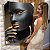Quadro Decorativo Canvas Beleza Feminina Mulher com maquiagem preta e Delineado dourado Perfil Vertical - Imagem 6