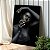 Quadro Decorativo Canvas Beleza Feminina Mulher com Maquiagem preta e Dourada Pose Luxo Vertical - Imagem 6