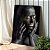 Quadro Decorativo Canvas Beleza Feminina Mulher com Maquiagem Preta e Dourada Perfil Vertical - Imagem 2