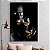 Quadro Decorativo Canvas Beleza Feminina Mulher Com Maquiagem Preta Segurando uma Ampulheta Vertical - Imagem 3