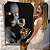 Quadro Decorativo Canvas Beleza Feminina Mulher Com Maquiagem Preta Segurando uma Ampulheta Vertical - Imagem 7