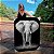Quadro Decorativo Canvas Animais Silvestres Elefante Preto e Branco Vertical - Imagem 1