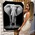 Quadro Decorativo Canvas Animais Silvestres Elefante Preto e Branco Vertical - Imagem 6