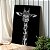 Quadro Decorativo Canvas Animais Silvestres Girafa Preto e Branco Vertical - Imagem 2