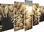 Quadros Decorativos Mosaico 5 peça Floral Dente de Leão Entardecer 115x60cm - Imagem 3