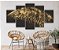 Quadros Decorativos Mosaico 5 peça Asas de Anjo Dourada 115x60 - Imagem 2