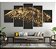 Quadros Decorativos Mosaico 5 peça Asas de Anjo Dourada 115x60 - Imagem 1