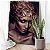 Quadro Decorativo Canvas Mulher Beleza Feminina Maquiagem e Penas Douradas no Cabelo Vertical - Imagem 4