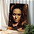 Quadro Decorativo Canvas Mulher Beleza Feminina Maquiagem Delineado e Penas Vertical - Imagem 2