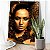 Quadro Decorativo Canvas Mulher Beleza Feminina Maquiagem Delineado e Penas Vertical - Imagem 3