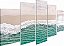 Quadros Decorativos Mosaico 5 peça Ondas do Mar Areia 115x60cm - Imagem 3