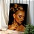 Quadro Decorativo Canvas Mulher Beleza Feminina Maquiagem Dourada Gold Luxo Penteado Vertical - Imagem 3