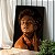 Quadro Decorativo Canvas Mulher Beleza Feminina Maquiagem Dourada Gold Luxo Olhos Fechados Vertical - Imagem 2