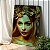 Quadro Decorativo Canvas Mulher Beleza Feminina Olhos Amarelos e Coroa de Flores Vertical - Imagem 2