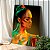 Quadro Decorativo Canvas Mulher Beleza Feminina Perfil Maquiagem Dourada Gold Luxo Vertical - Imagem 2