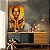 Quadro Decorativo Canvas Mulher Beleza Feminina Maquiagem Dourada Gold Luxo Vertical - Imagem 4