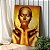 Quadro Decorativo Canvas Mulher Beleza Feminina Maquiagem Dourada Gold Luxo Vertical - Imagem 3