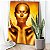 Quadro Decorativo Canvas Mulher Beleza Feminina Maquiagem Dourada Gold Luxo Vertical - Imagem 2