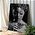 Quadro Decorativo Canvas Mulher Beleza Feminina Preto e Cinza Unhas Grandes Olhos Fechados Vertical - Imagem 2