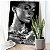 Quadro Decorativo Canvas Mulher Beleza Feminina Preto e Cinza Shine Vertical - Imagem 2