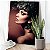 Quadro Decorativo Canvas Mulher Beleza Feminina Penas Pratas no Cabelo Vertical - Imagem 3