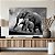 Quadro Decorativo Canvas Animais Selvagens Família Elefantes Horizontal - Imagem 4