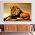 Quadro Decorativo Canvas Animal Selvagem Leão Rei Floresta Entardecer Horizontal - Imagem 2