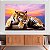 Quadro Decorativo Canvas Animal Selvagem Tigre Deitado na Pedra Horizontal - Imagem 3
