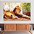 Quadro Decorativo Canvas Animal Selvagem Leão Deitado na Selva Horizontal - Imagem 1