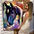 Quadro Decorativo Canvas Animal Arte Abstrata Pintura de Cavalo Colorido Vertical - Imagem 6