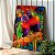 Quadro Decorativo Canvas Pássaros Papagaios Coloridos na Floresta Vertical - Imagem 3