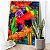 Quadro Decorativo Canvas Pássaros Papagaios Coloridos na Floresta Vertical - Imagem 2