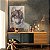 Quadro Decorativo Canvas Animal Selvagem Lobo Olhos Amarelos Vertical - Imagem 2