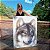 Quadro Decorativo Canvas Animal Selvagem Lobo Olhos Amarelos Vertical - Imagem 1