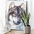Quadro Decorativo Canvas Animal Selvagem Lobo Olhos Amarelos Vertical - Imagem 4