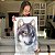 Quadro Decorativo Canvas Animal Selvagem Lobo Olhos Amarelos Vertical - Imagem 5