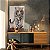 Quadro Decorativo Canvas Animal Selvagem Tigre Branco Caminhando Fundo Branco Vertical - Imagem 2