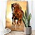 Quadro Decorativo Canvas Animal Cavalo Marrom Selvagem ao Por do Sol Vertical - Imagem 2