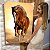 Quadro Decorativo Canvas Animal Cavalo Marrom Selvagem ao Por do Sol Vertical - Imagem 6