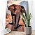 Quadro Decorativo Canvas Animal Selvagem Elefante Colorido Caminhando na Estrada Vertical - Imagem 2