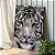 Quadro Decorativo Canvas Animal Selvagem Tigre Branco Olhos Azuis Vertical - Imagem 2