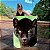 Quadro Decorativo Canvas Animal Selvagem Pantera Negra Olhos Amarelos Fundo Verde Vertical - Imagem 1