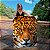 Quadro Decorativo Canvas Animal Selvagem Face de Onça Pintada Vertical - Imagem 1