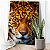 Quadro Decorativo Canvas Animal Selvagem Face de Onça Pintada Vertical - Imagem 4
