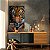 Quadro Decorativo Canvas Animal Selvagem Face Tigre Colorido Vertical - Imagem 4