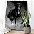 Quadro Decorativo Canvas Animal Selvagem Cavalo Negro Preto e Branco Vertical - Imagem 2