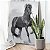 Quadro Decorativo Canvas Animal Cavalo Preto e Branco Vertical - Imagem 4